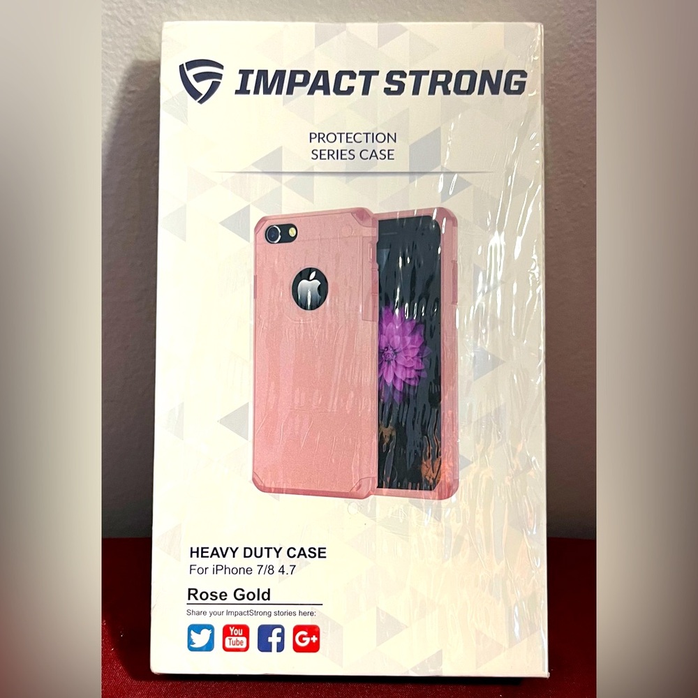 NIB IMPACT STRONG ROSE GOLD PROTECTION SERIES HEAVY DUTY iPhone 7/8 4.7 Case.